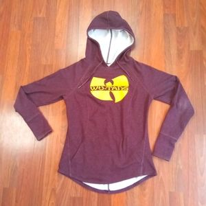 Women's Wu-Tang pullover hoodie size small burgundy color